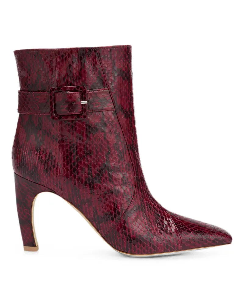 Malone Souliers Rowan snakeskin-effect ankle boots - Rot Rot