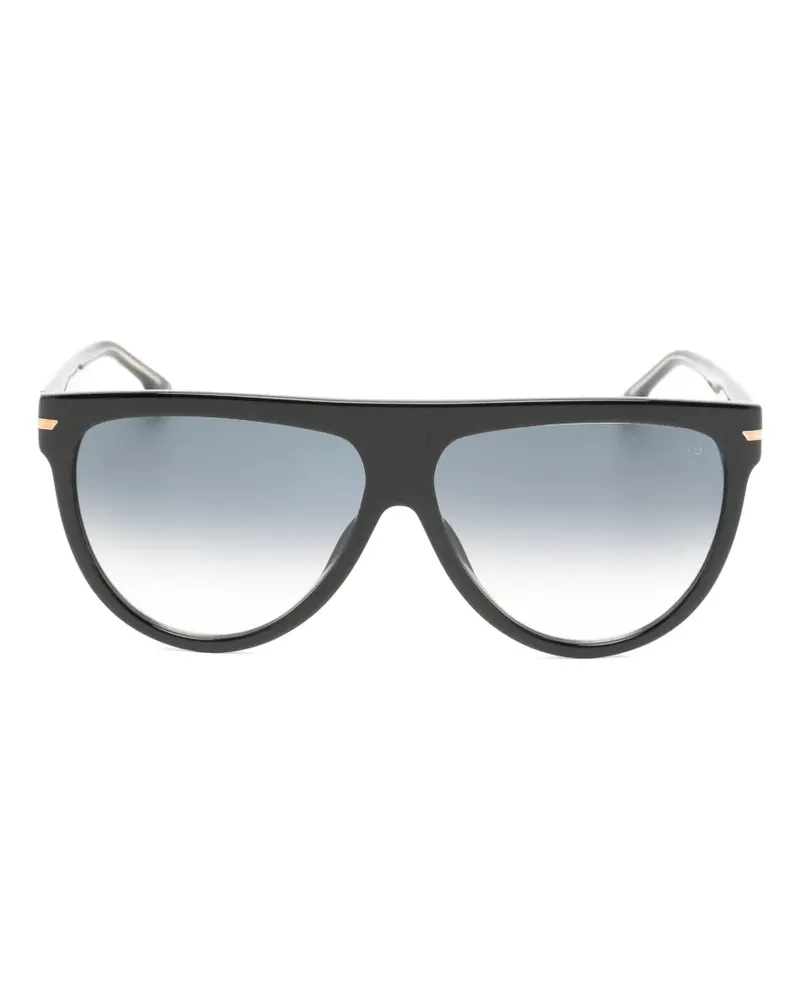 Victoria Beckham Runde Sonnenbrille mit Farbverlauf - Schwarz Schwarz