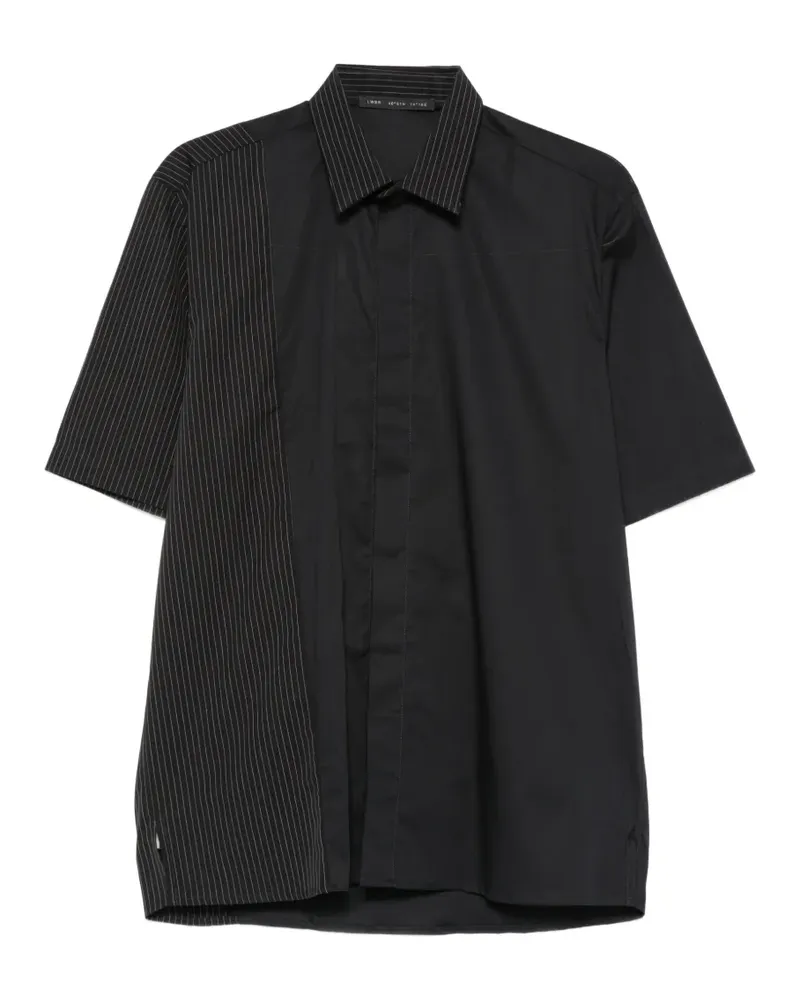Low Brand Gestreiftes Hemd - Schwarz Schwarz