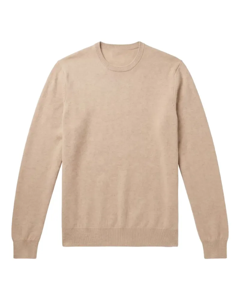 Fedeli Fein gestrickter Kaschmirpullover - Nude Nude