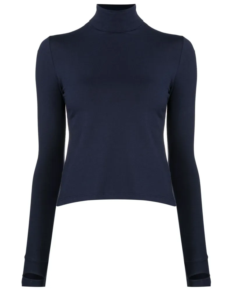 Gloria Coelho T-Shirt mit V-Ausschnitt - Blau Blau