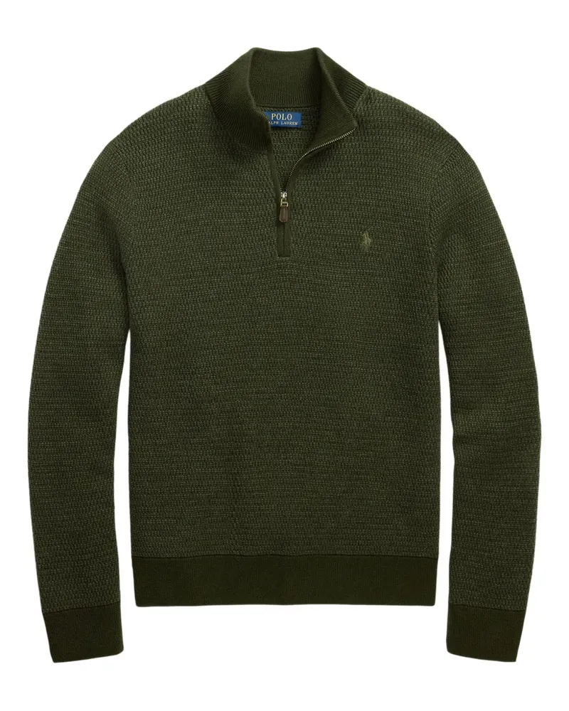 Ralph Lauren Strukturierter Pullover mit Reißverschluss - Grün Grün