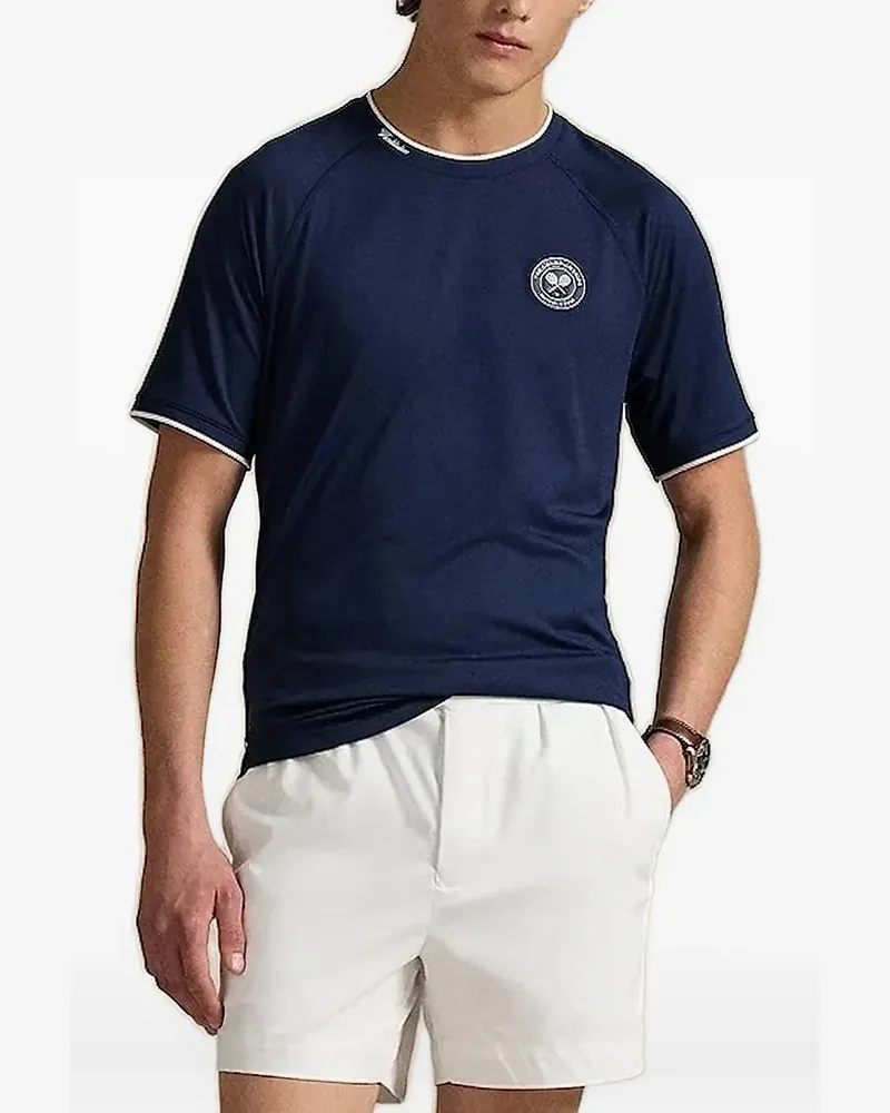 Ralph Lauren Wimbledon T-Shirt mit Logo-Patch - Blau Blau