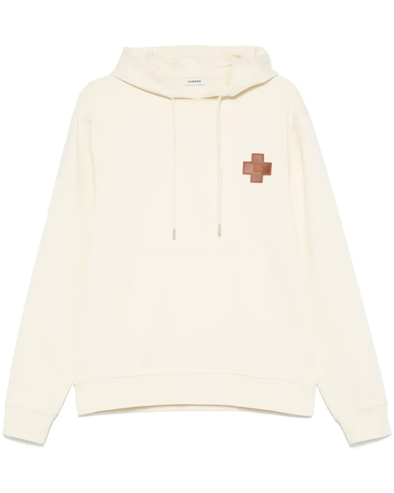 Sandro Hoodie mit Logo-Patch - Nude Nude