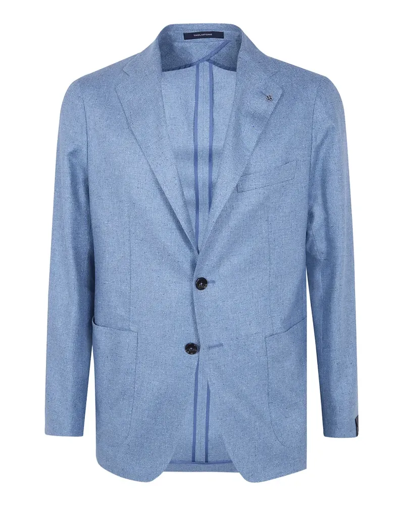 Tagliatore button silk blazer - Blau Blau