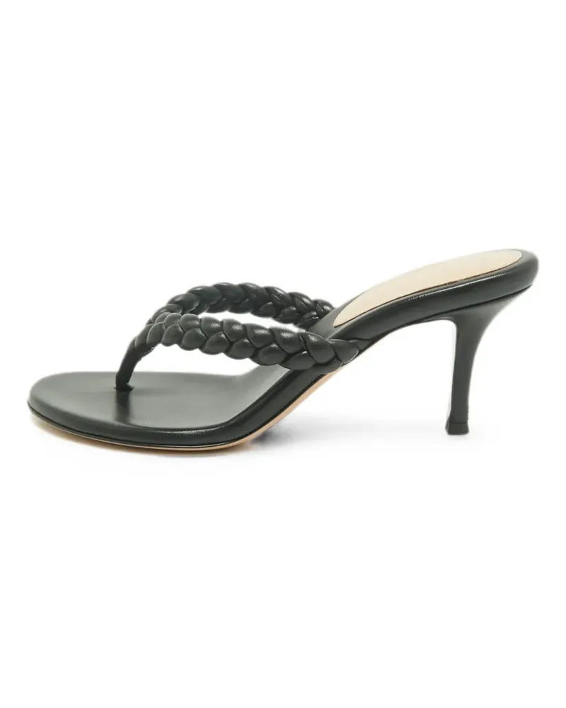 Gianvito Rossi Tropea braided-strap heeled sandals - Schwarz Schwarz
