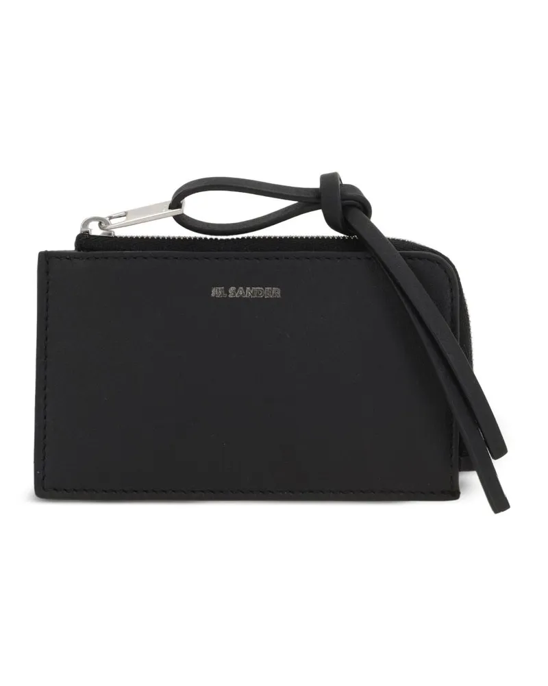 Jil Sander Giro Clutch aus Leder - Schwarz Schwarz