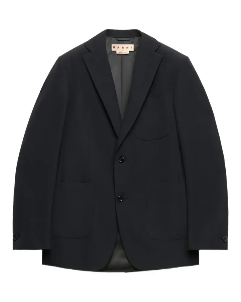 Marni single-breasted patch-pocket blazer - Blau Blau