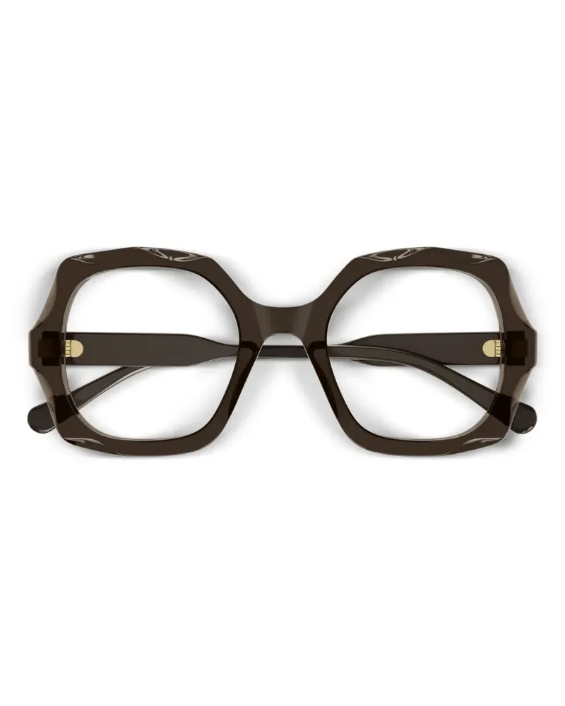 Chloé Brille mit geometrischem Gestell - Braun Braun