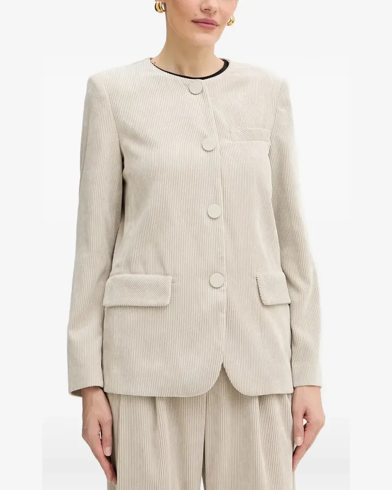 Armani Exchange button corduroy blazer - Nude Nude