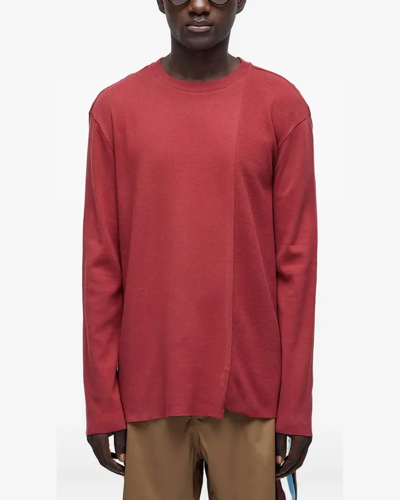 Osklen asymmetrical MIX T-shirt - Rot Rot