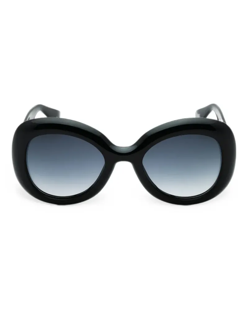 Moschino oversized geometric-frame sunglasses - Schwarz Schwarz