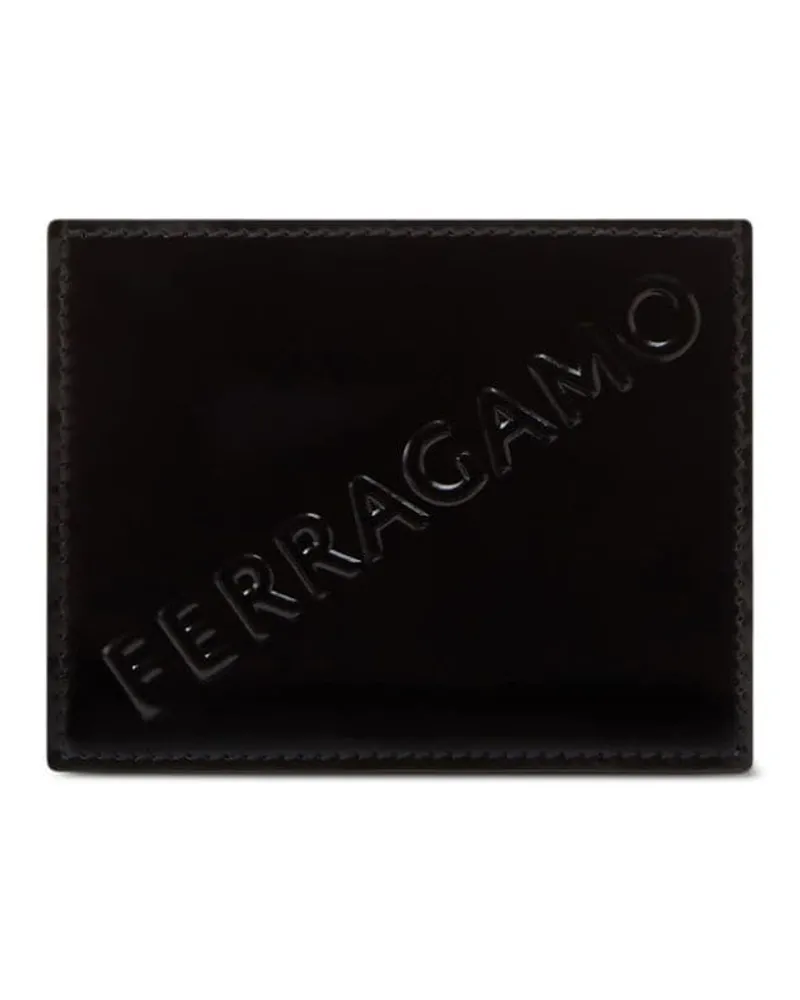 Ferragamo Portemonnaie mit Logo-Prägung - Schwarz Schwarz