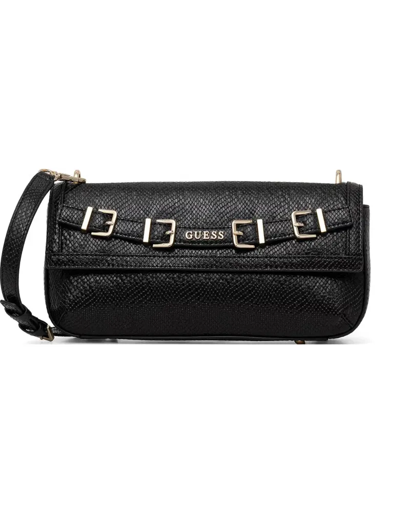 Guess Schultertasche mit Schnallendetail - Schwarz Schwarz