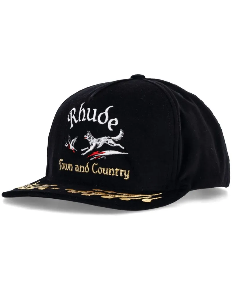 RHUDE Wine Country Souvenir Baseballkappe - Schwarz Schwarz