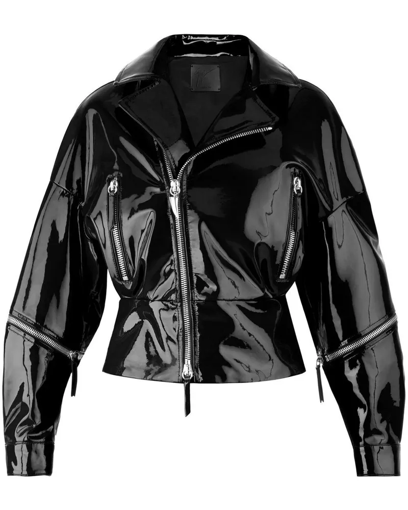 Giuseppe Zanotti Autumn Jacke aus Lackleder Schwarz