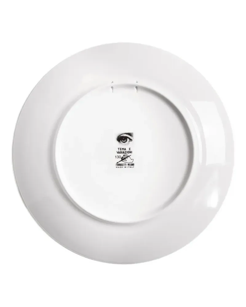 Fornasetti face-print plate - Weiß Weiß