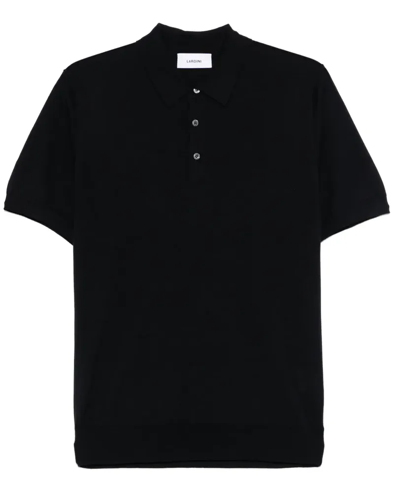 LARDINI Fein gestricktes Poloshirt - Blau Blau