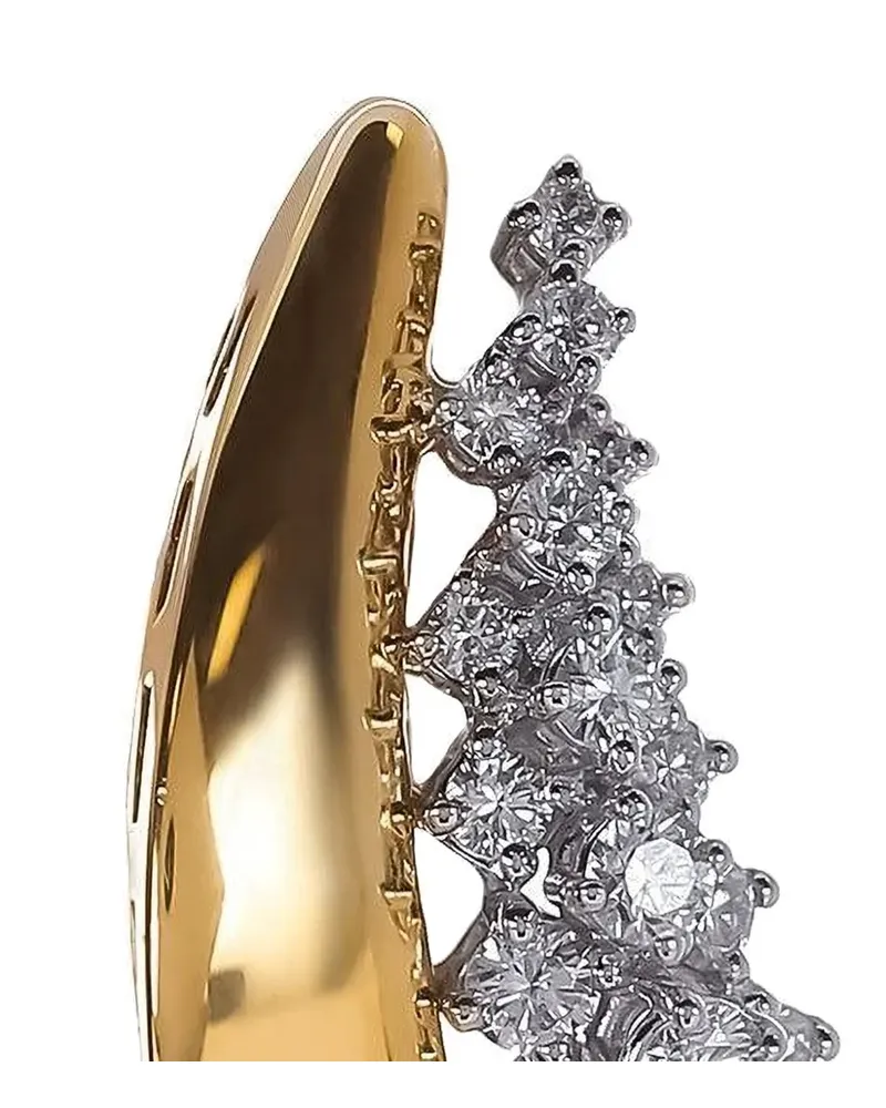 YEPREM 18kt Gelbgoldohrstecker mit Diamanten Gold