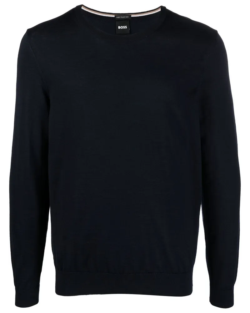 HUGO BOSS Pullover mit Rundhalsausschnitt - Blau Blau