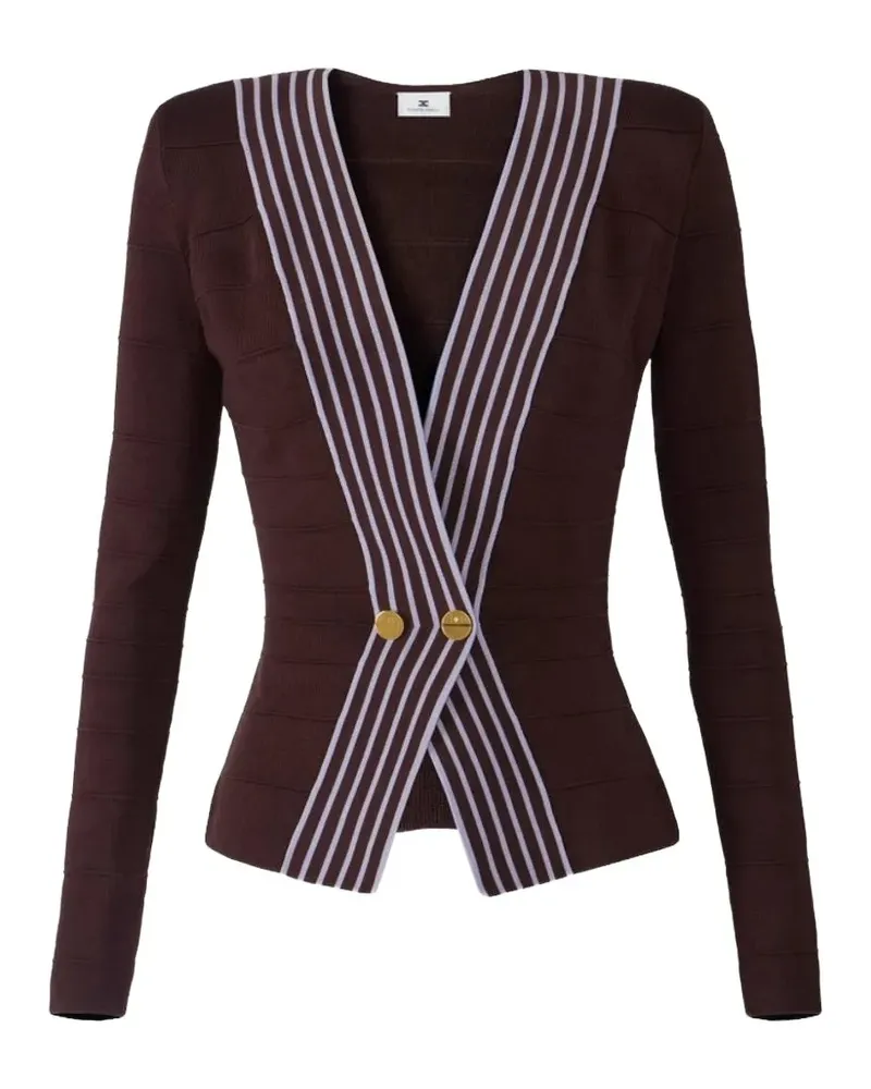 Elisabetta Franchi striped cardigan - Braun Braun