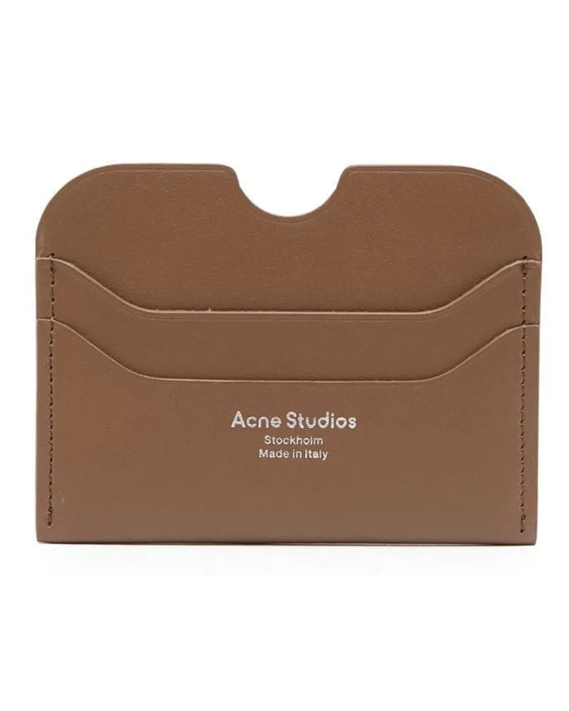 Acne Studios Kartenetui mit Logo-Print - Braun Braun