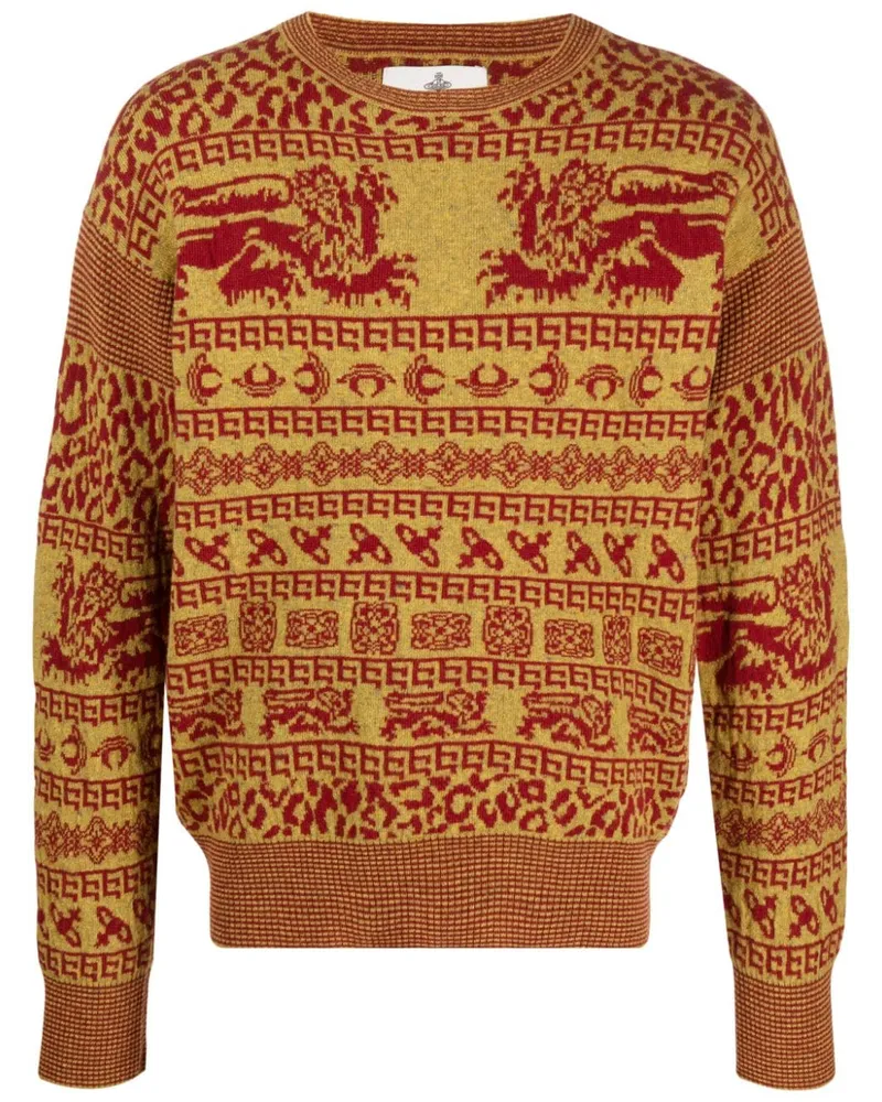 Vivienne Westwood Intarsien-Pullover mit Rundhalsausschnitt - Rot Rot