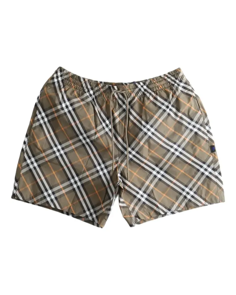 Burberry check drawstring shorts - Nude Nude