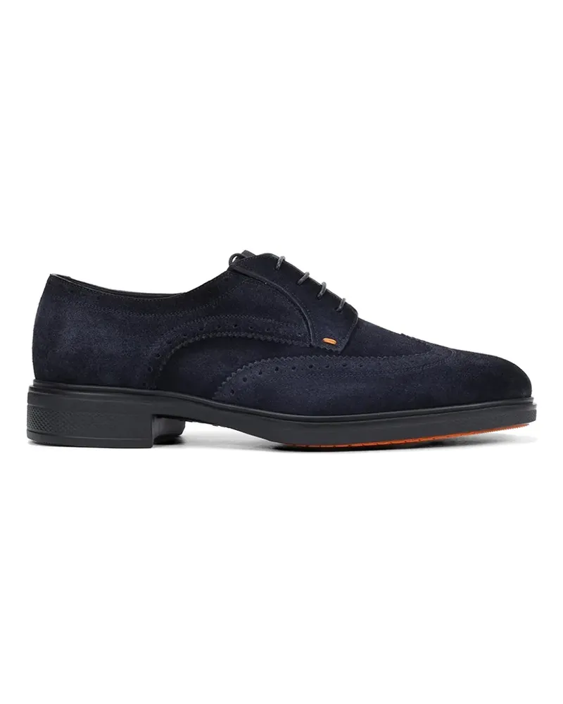 Santoni leather derby shoes - Blau Blau