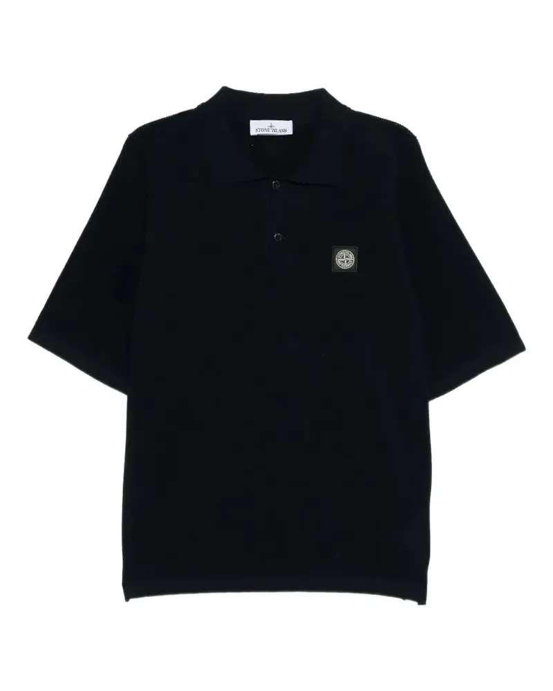Stone Island Poloshirt mit Knopfleiste - Blau Blau