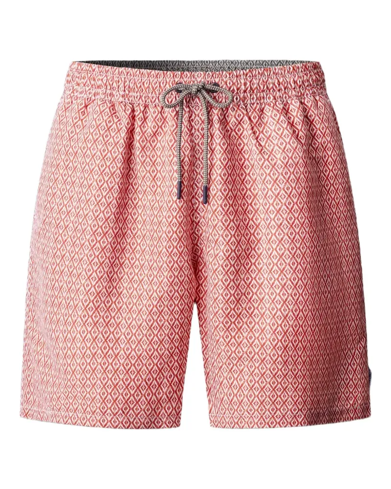 Hackett Diamond Badeshorts mit Kordelzug - Rot Rot