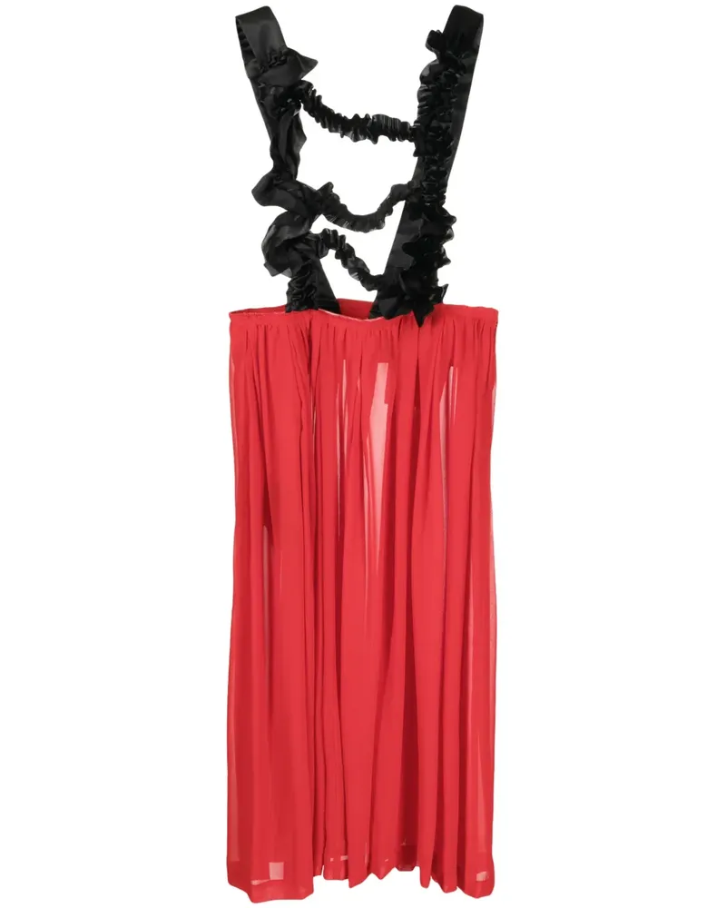 Comme des Garçons Asymmetrisches Midikleid - Rot Rot