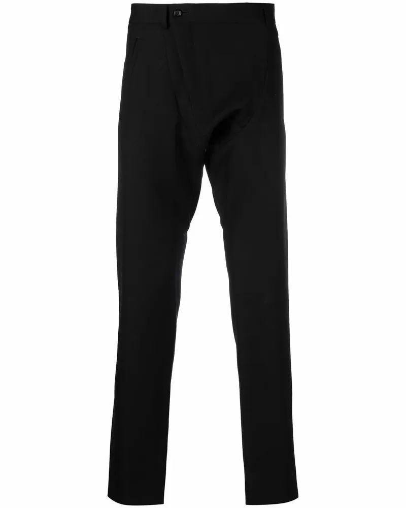 Comme des Garçons Gerade Hose mit Taschen - Schwarz Schwarz