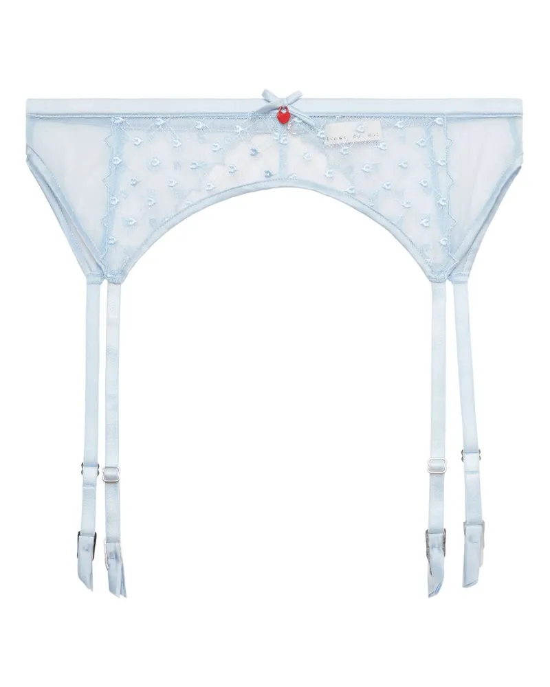 Fleur Du Mal Love Lock Strumpfhalter - Blau Blau
