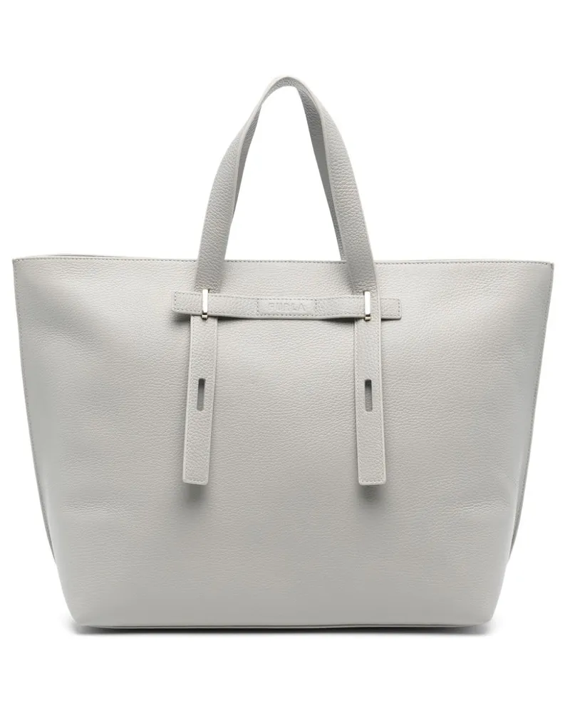 Furla large Giove leather tote bag - Grau Grau