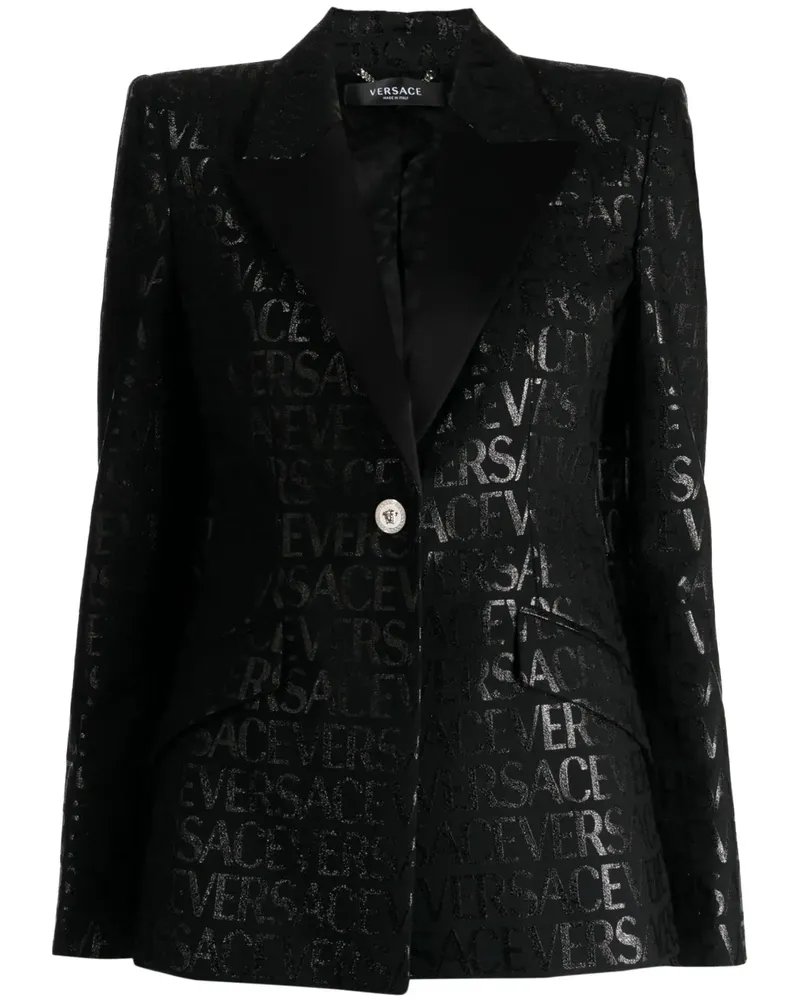 Versace Allover single-breasted blazer - Schwarz Schwarz