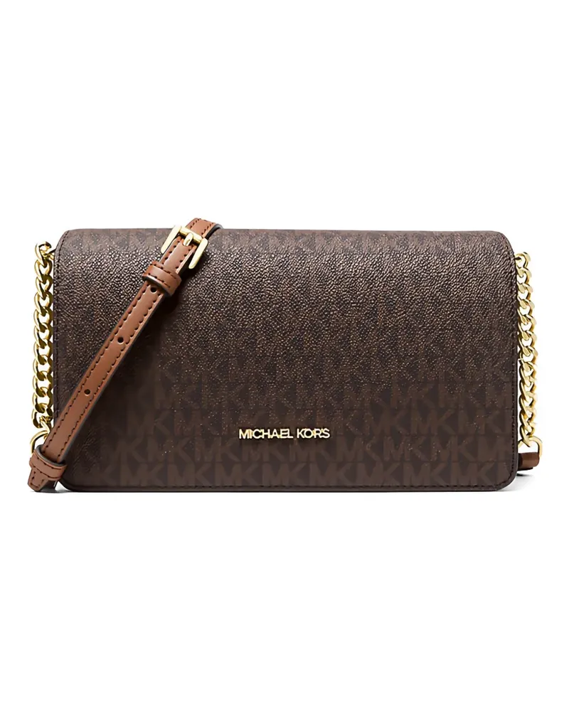 Michael Kors medium Jet Set signature-logo crossbody bag - Braun Braun