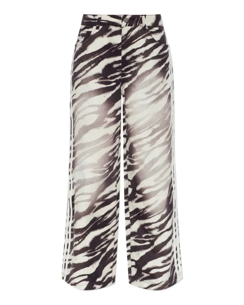 adidas Adilenium Season 6 Jeans mit Zebra-Print - Braun Braun
