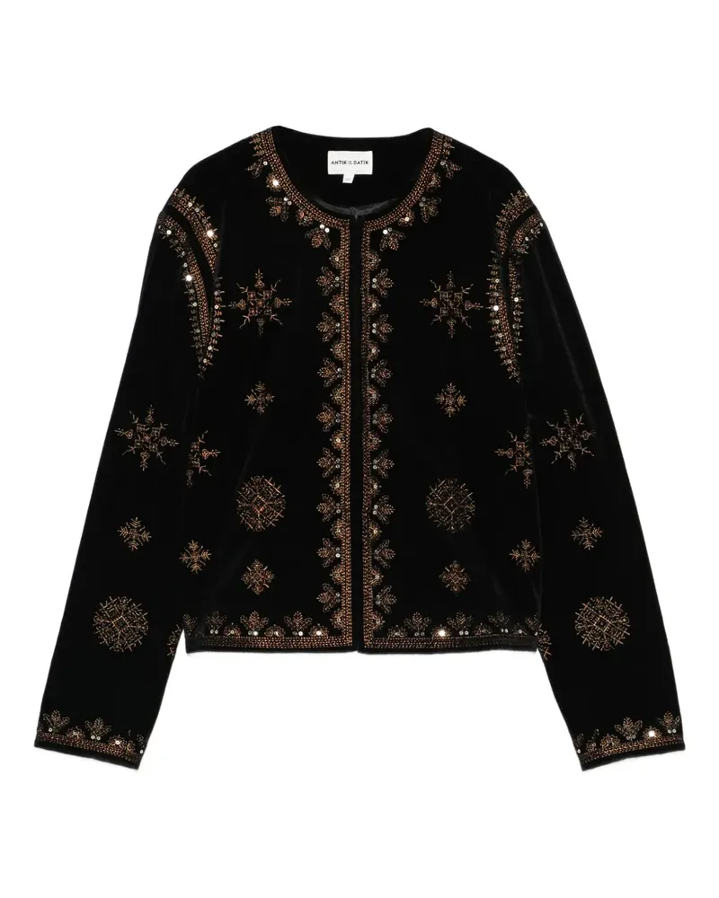 Antik Batik Illuminato embroidered jacket - Schwarz Schwarz