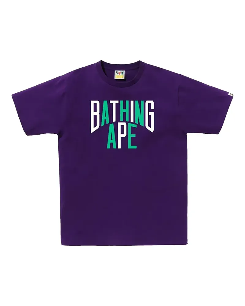 BAPE Colours NYC T-Shirt mit Logo-Print - Violett Violett