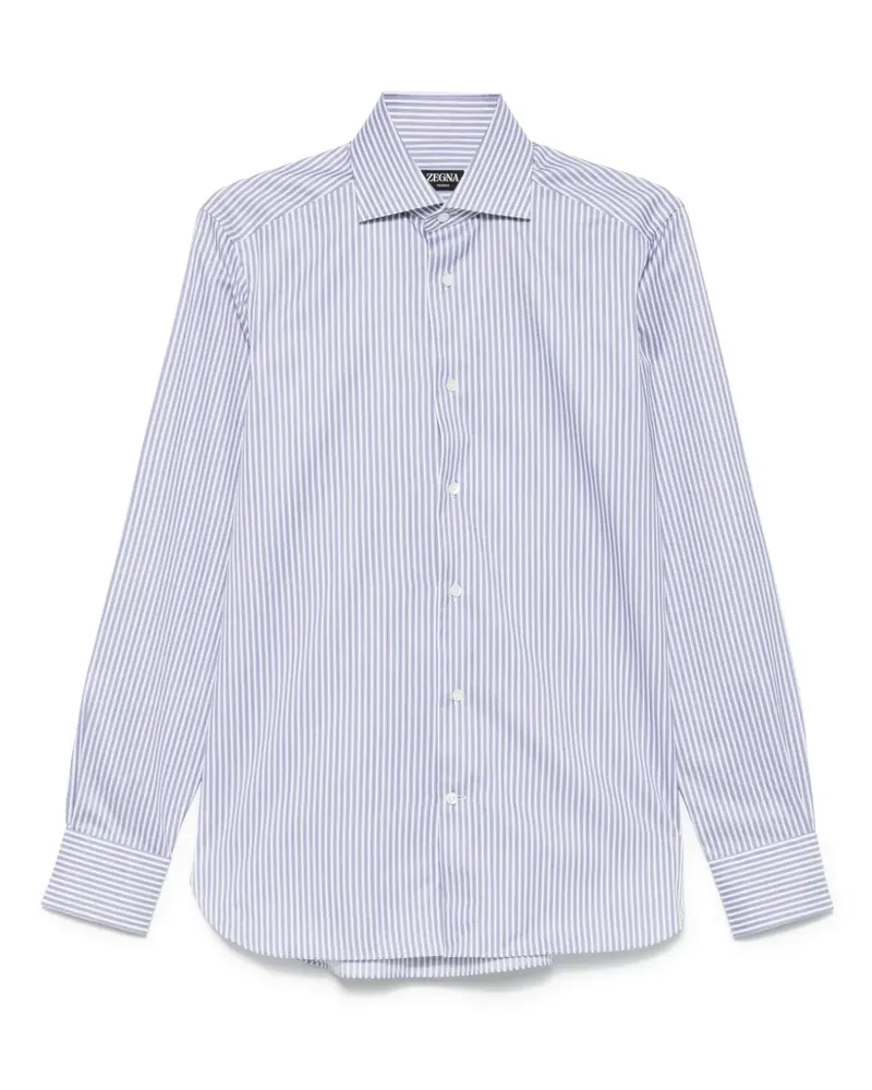 Ermenegildo Zegna Gestreiftes Hemd - Blau Blau