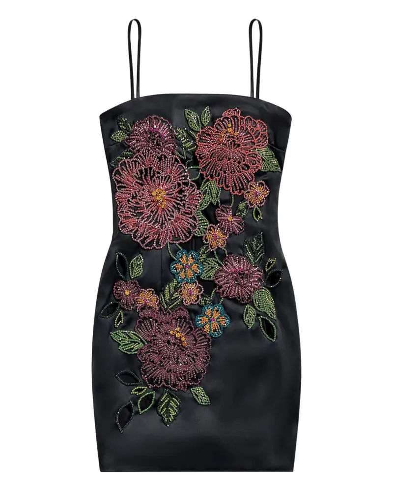 Area Besticktes Minikleid - Schwarz Schwarz
