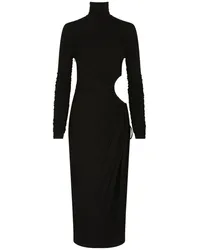 Dolce & Gabbana Kleid mit Stehkragen Schwarz