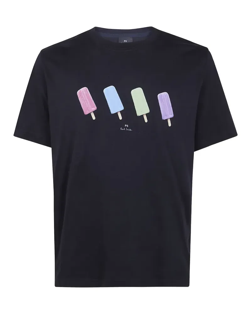 Paul Smith T-Shirt mit Eis-Print - Blau Blau