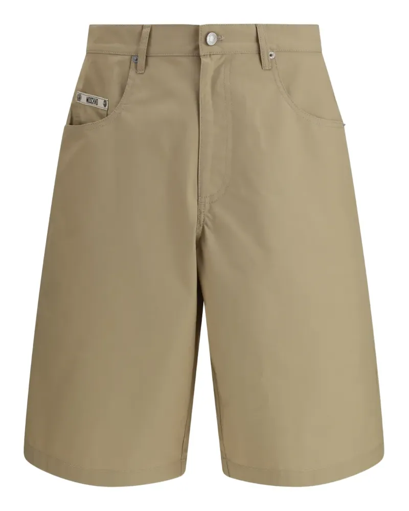 Moschino logo-patch shorts - Nude Nude