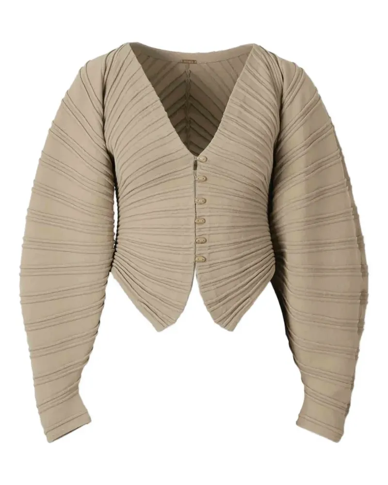 Cult Gaia ribbed button-up cardigan - Braun Braun
