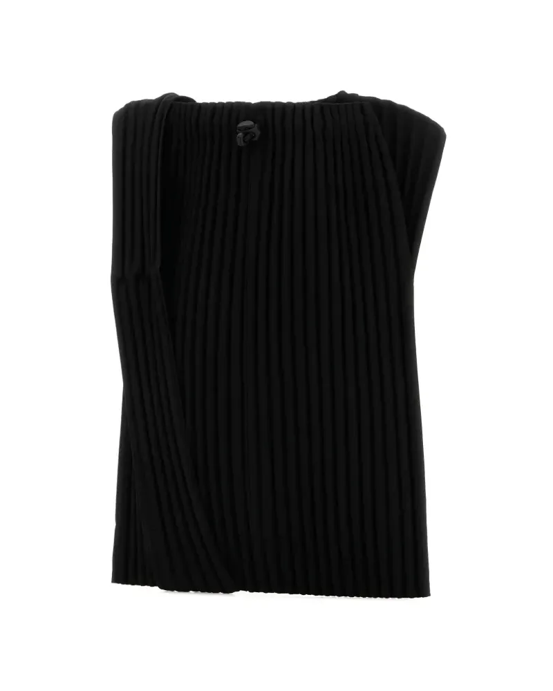 Issey Miyake Tote Bag mit Falten - Schwarz Schwarz