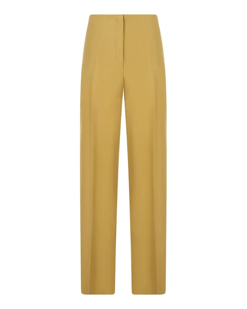 Alberta Ferretti Seidenhose mit hohem Bund - Gelb Gelb
