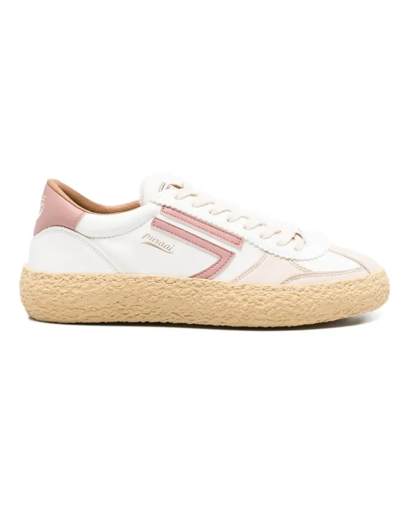 Puraai panelled lace-up sneakers - Weiß Weiß