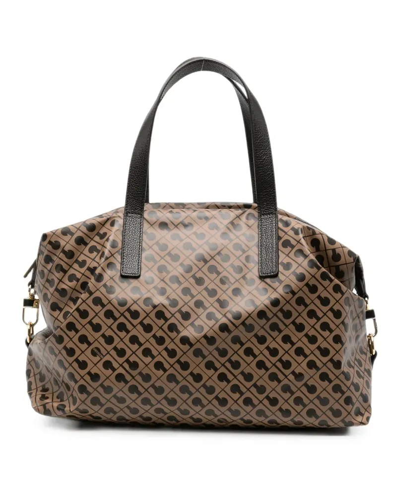 Gherardini monogram-print Bowling shoulder bag - Braun Braun